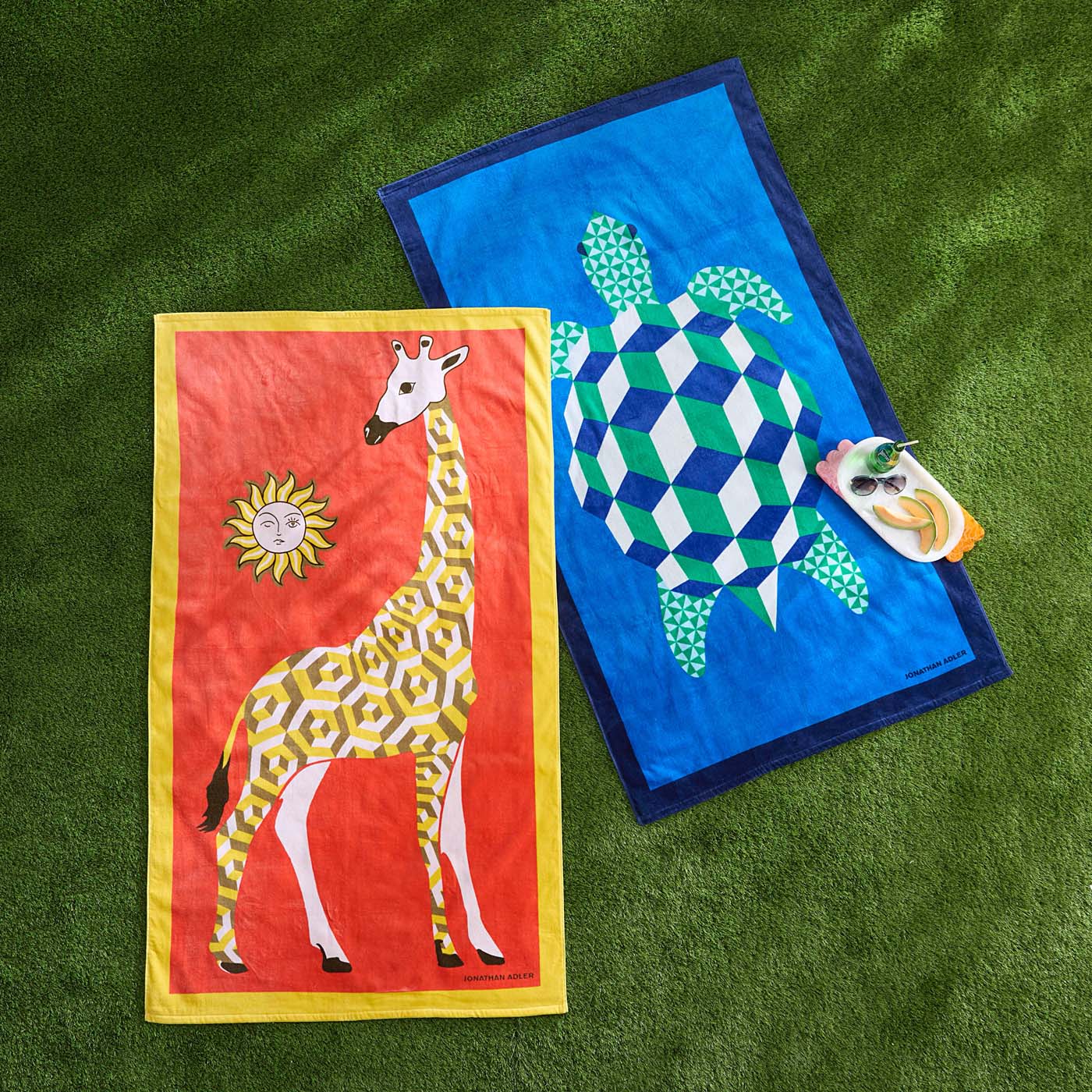 Serviette de plage girafe