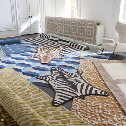 Tapis tissé plat zèbre