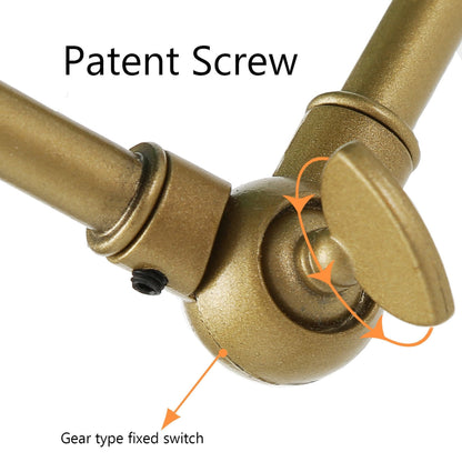 Lot de 2 appliques murales modernes à bras articulé, réglables et câblées