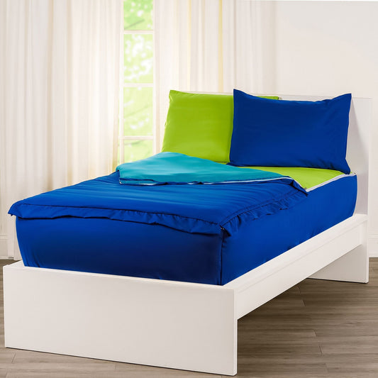 Ensemble de literie Siscovers Cobalt Blue Bunkie Deluxe avec fermeture éclair