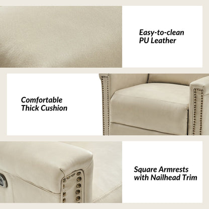 Ensemble de 2 fauteuils inclinables électriques pivotants et à bascule Tobias de style traditionnel par HULALA HOME