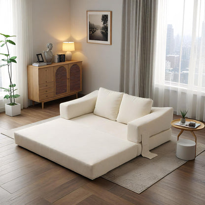 Canapé-lit convertible rembourré 70,87, fauteuil convertible, canapé de sol confortable pour salon, chambre, tissu chenille