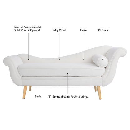Chaise longue vintage à accoudoirs en volutes de Christopher Knight Home