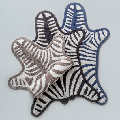 Tapis de bain réversible zèbre