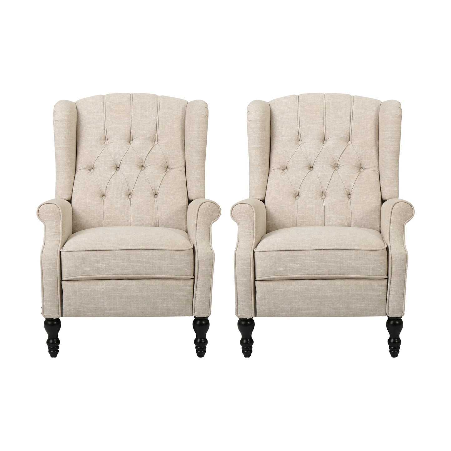 Fauteuils inclinables Walter en tissu capitonné (lot de 2) par Christopher Knight Home