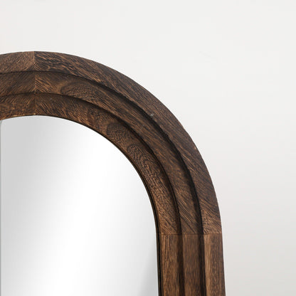 Miroir mural style échelle avec cadre en bois - 64 x 21