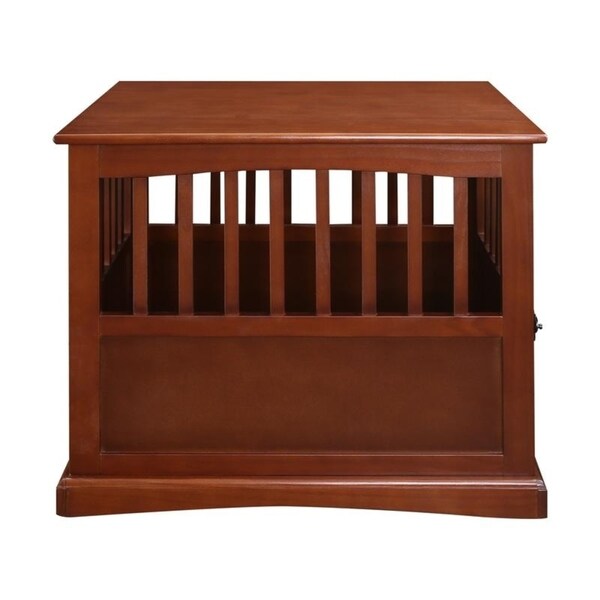 Table d'appoint en bois avec cage pour animaux et porte verrouillable