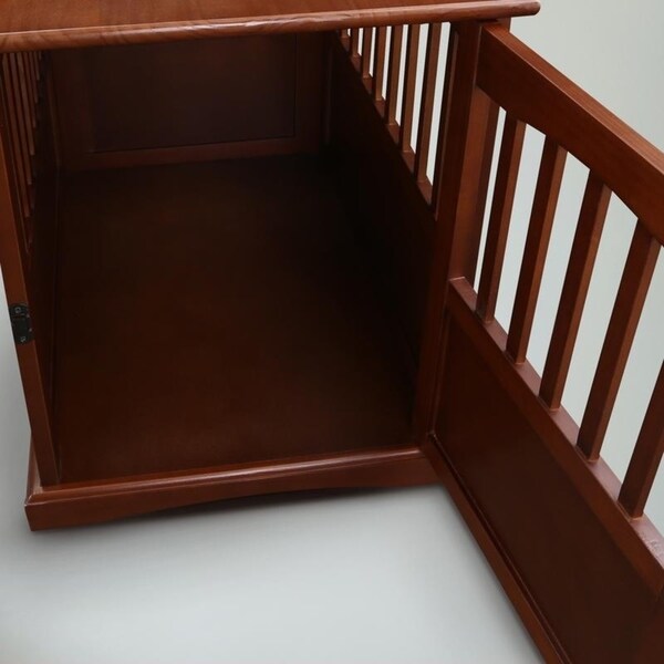 Table d'appoint en bois avec cage pour animaux et porte verrouillable