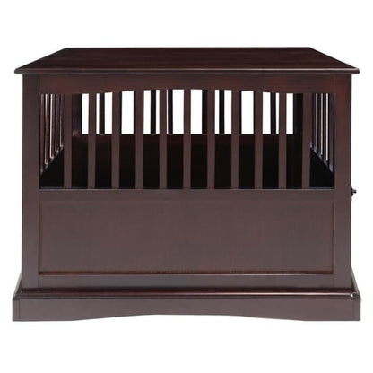 Table d'appoint en bois avec cage pour animaux et porte verrouillable