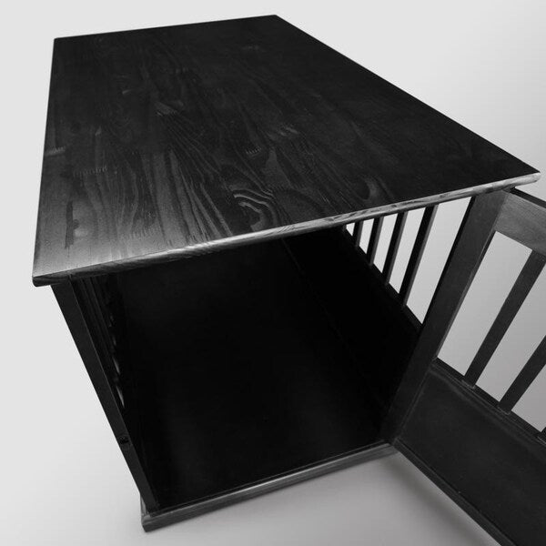 Table d'appoint en bois avec cage pour animaux et porte verrouillable