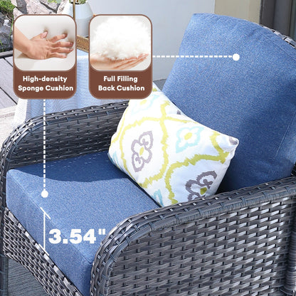 Ensemble de conversation de patio extérieur XIZZI 4 pièces avec table