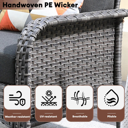 Ensemble de conversation de patio extérieur XIZZI 4 pièces avec table