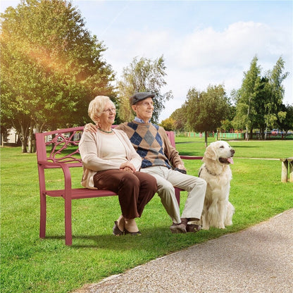 Banc de jardin Yaheetech en métal pour terrasse ou véranda - Non disponible