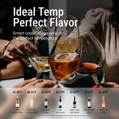 Réfrigérateur à vin/boissons 43 cm (17 pouces), 20 bouteilles, pose libre, contrôle numérique de la température