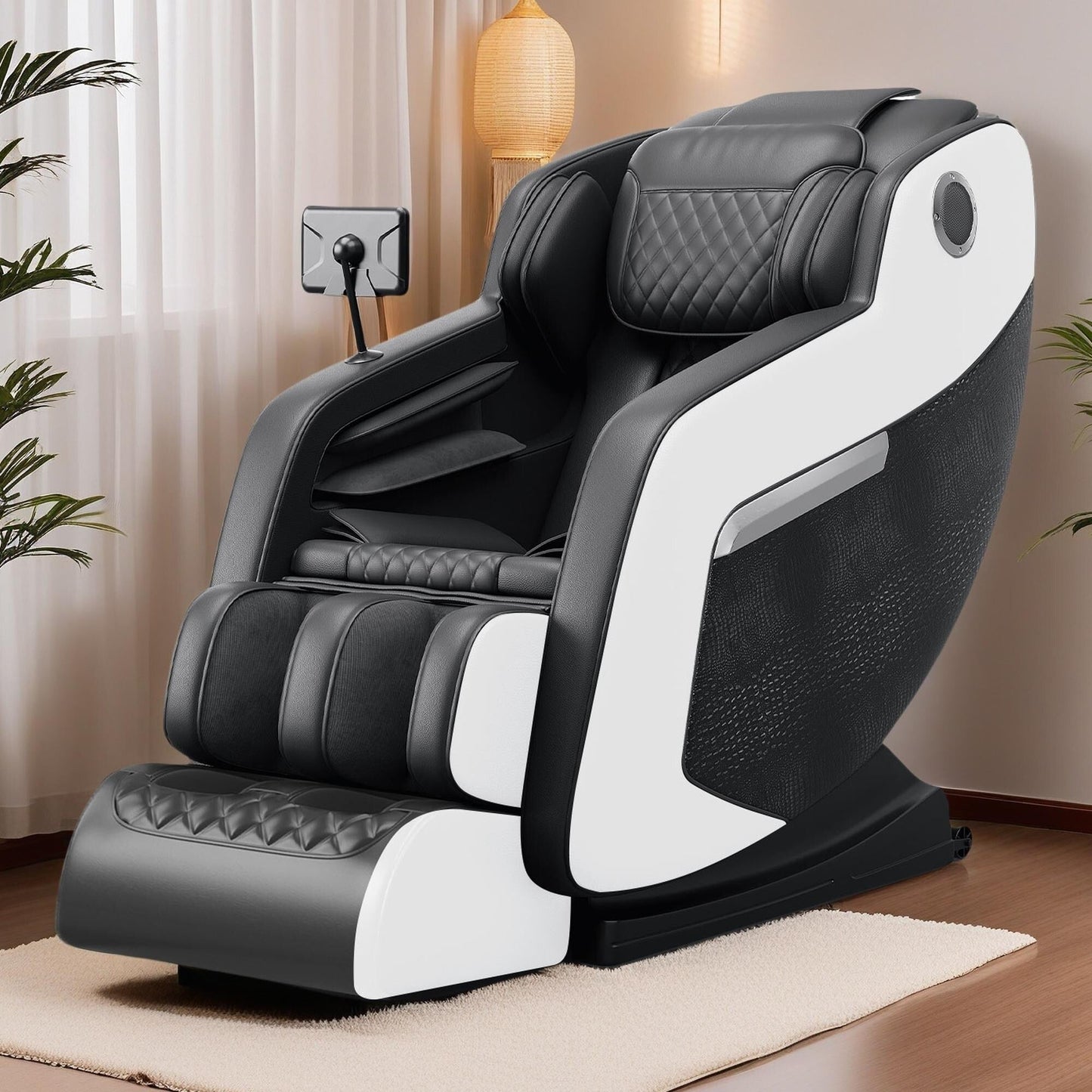 Fauteuil inclinable massant zéro gravité avec massage complet du corps, chauffage et audio Bluetooth intégré