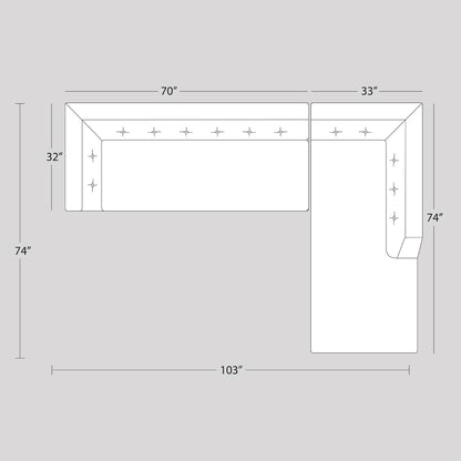 Sectionnel Danner Bras droit orienté