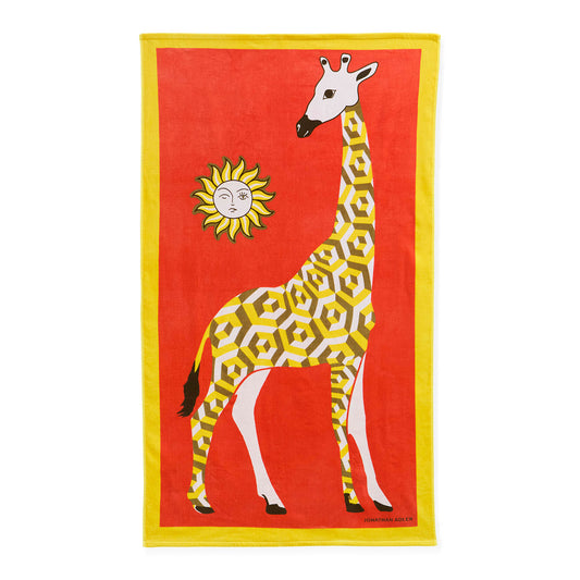 Serviette de plage girafe