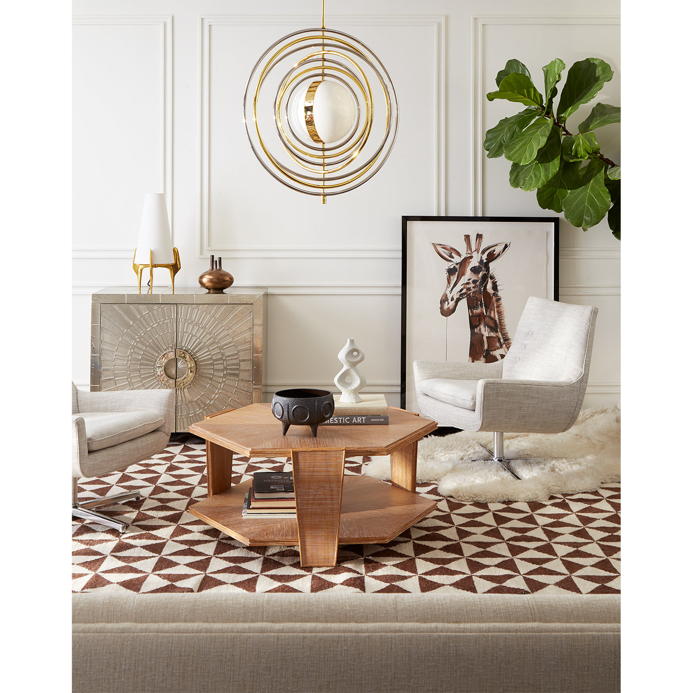 Tapis Oslo marron tissé à plat