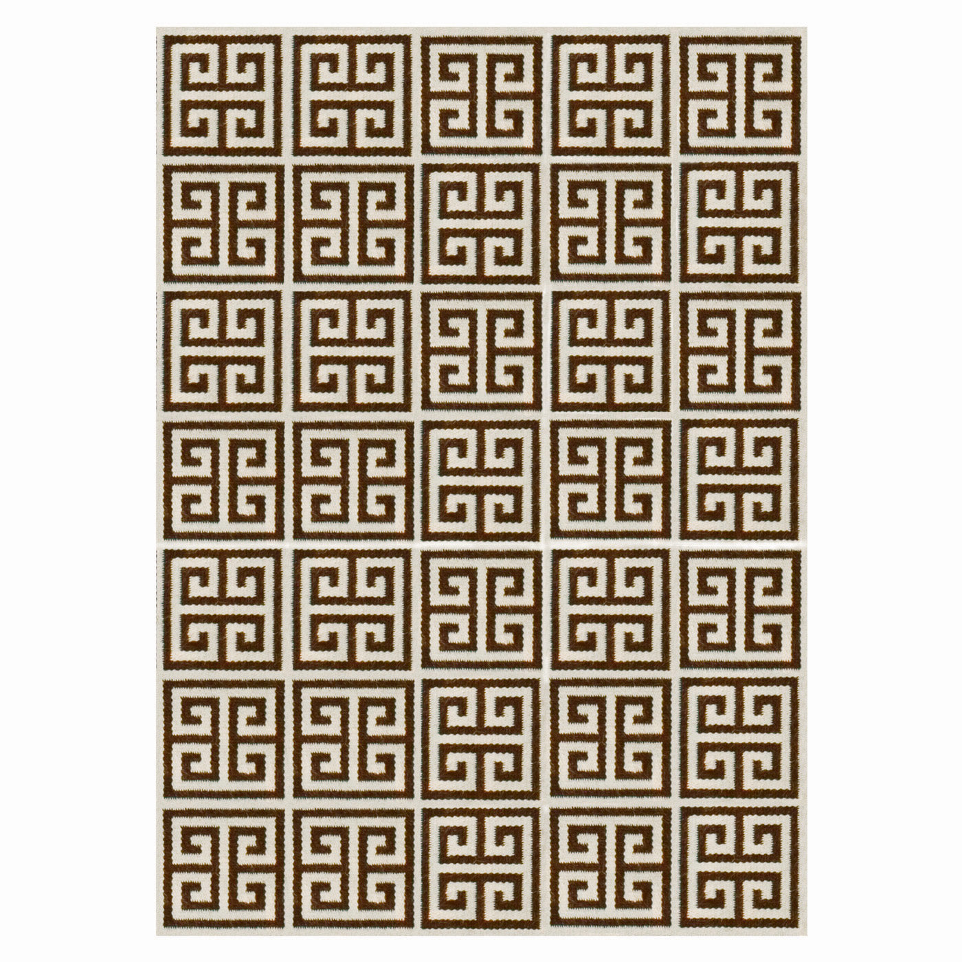 Tapis tissé plat à motif grec