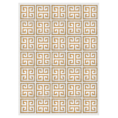 Tapis tissé plat à motif grec