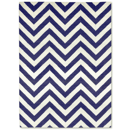 Tapis tissé plat à chevrons