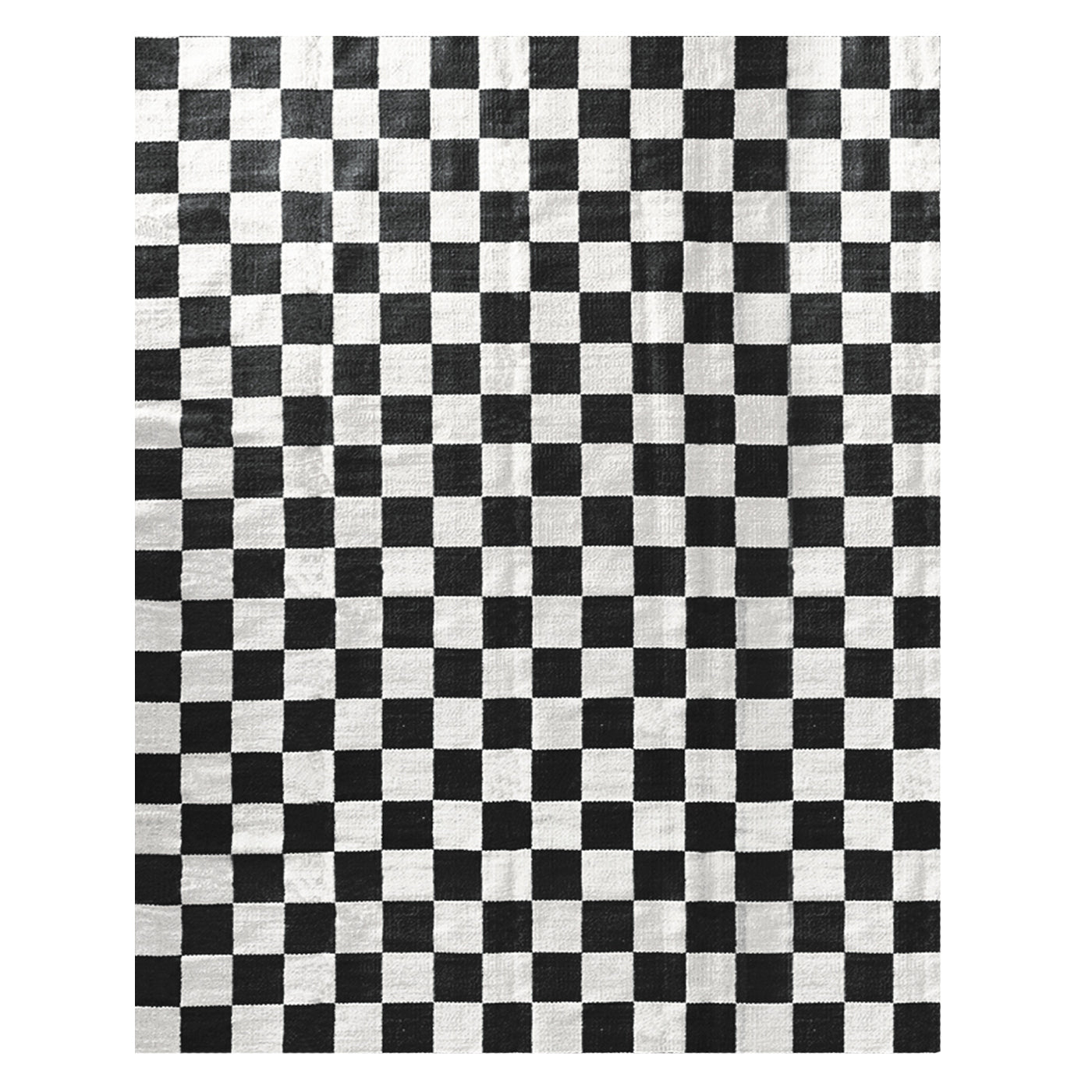 Tapis tissé plat à damier de taille moyenne