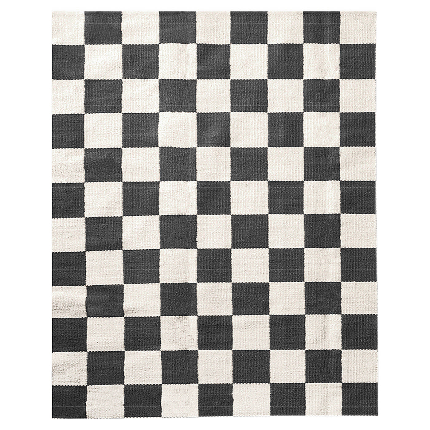 Tapis tissé plat à damier à grande échelle