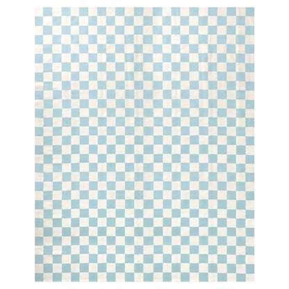 Tapis tissé plat à damier à petite échelle
