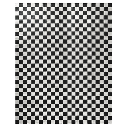 Tapis tissé plat à damier à petite échelle